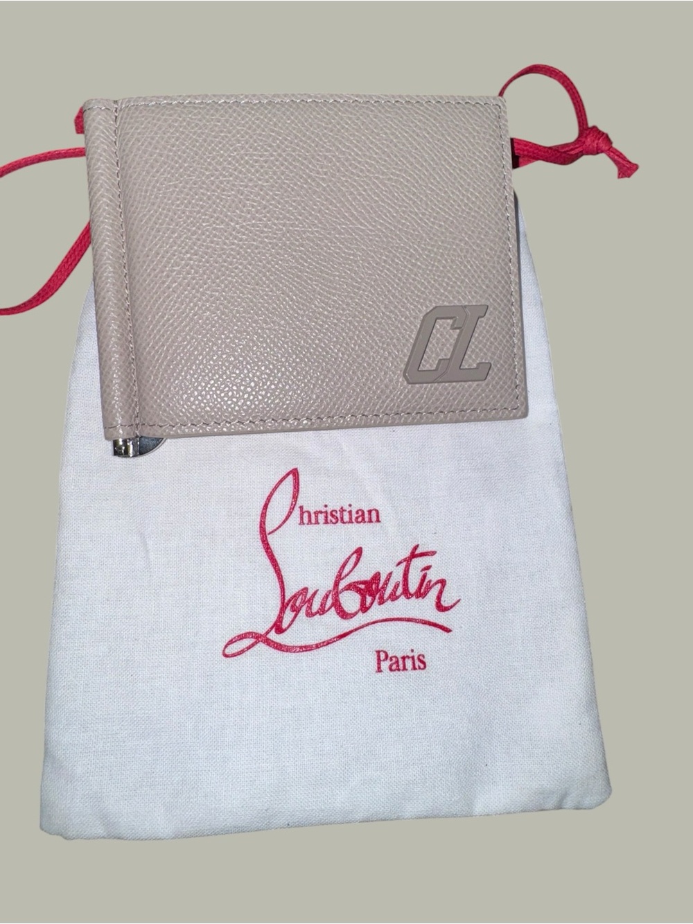 Christian Louboutin Groovy Money Clip Leather Wallet New
